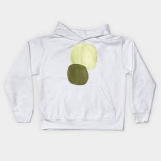 Green abstract shapes Kids Hoodie